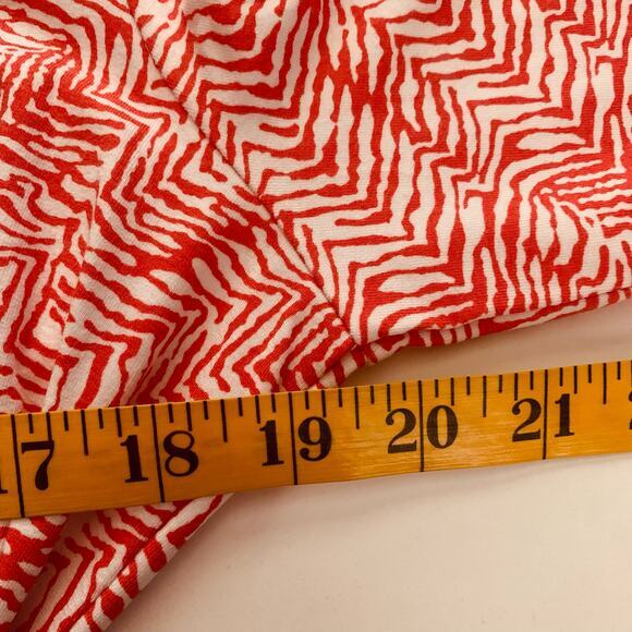 TALBOTS Dress Ponte‎ Knit Rayon Collared Shirt Belted Coral Classic Capsule NWT - Picture 12 of 13